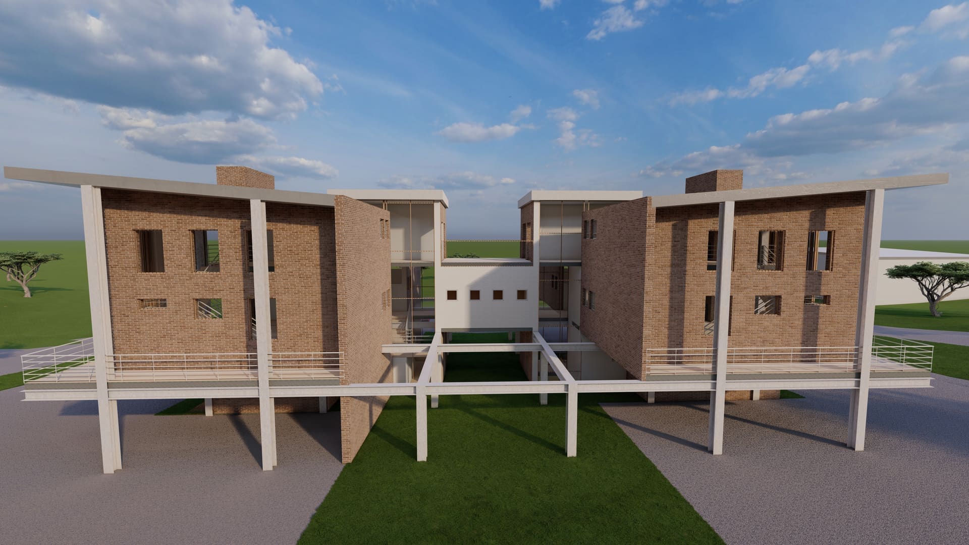 Doornkloof courtyard render